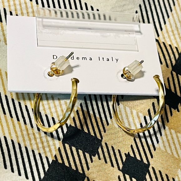 New MIA FIORE 14KKT Gold 20mm Hoop Earrings Made In Italy  NEW - Picture 3 of 11
